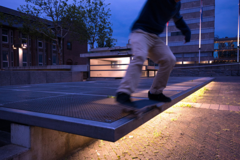 Lightronics Satego armaturen op het stadshuisplein in eindhoven